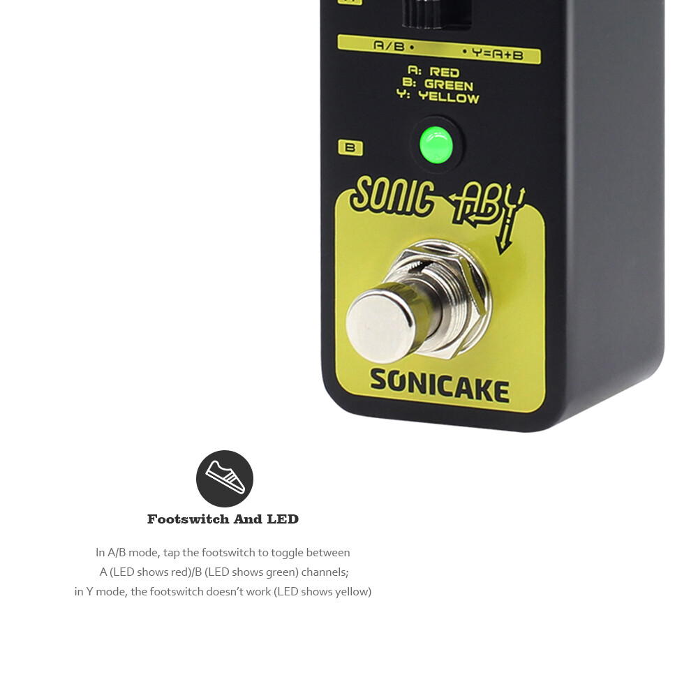 SONICAKE Sonic ABY True Byapss AB Box Line Selector Guitar Effects Pedals US