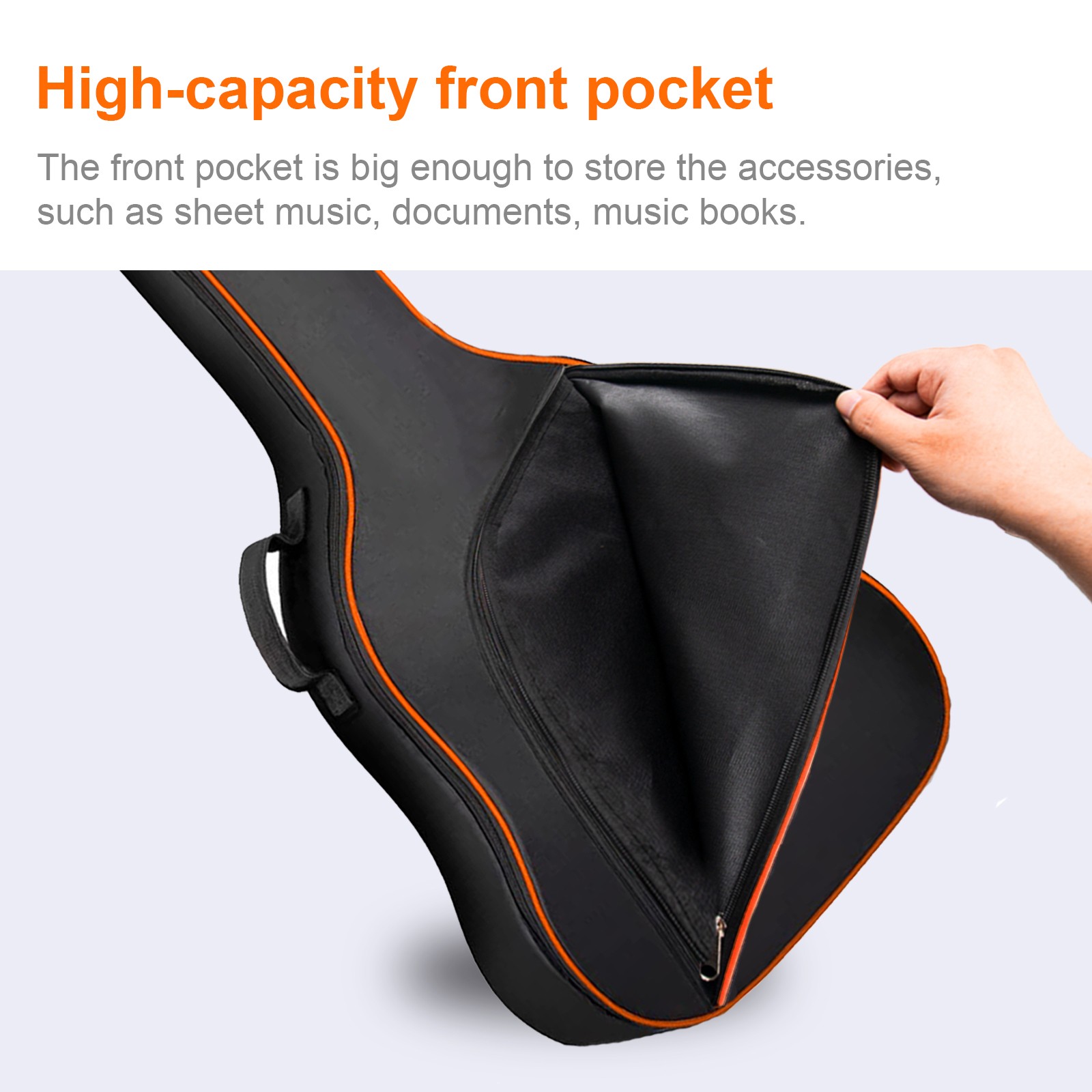 40/41″ Acoustic Guitar Case 5mm Thick Gig Bag Heavy Duty Thickened Soft Padded