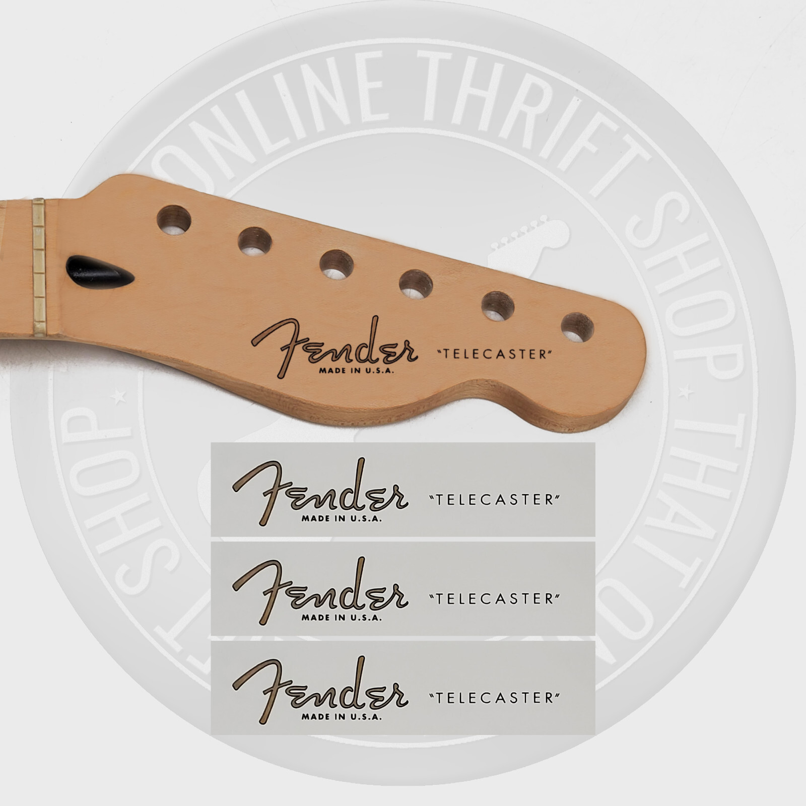 Fender Tele Waterslide Guitar Headstock Decals (Set of 3)
