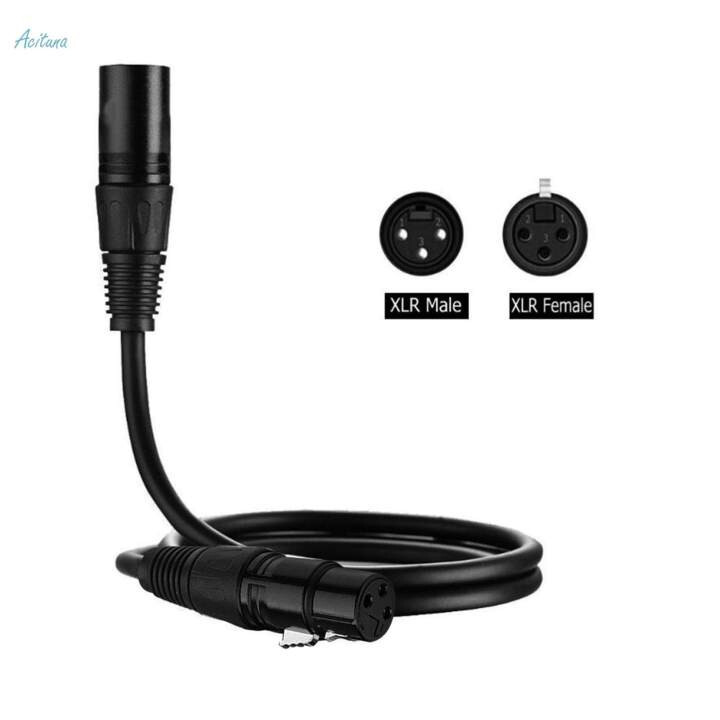 New XLR Male to Female Microphone Cable 3 Pin Mic Connector Extension Cord 10FT
