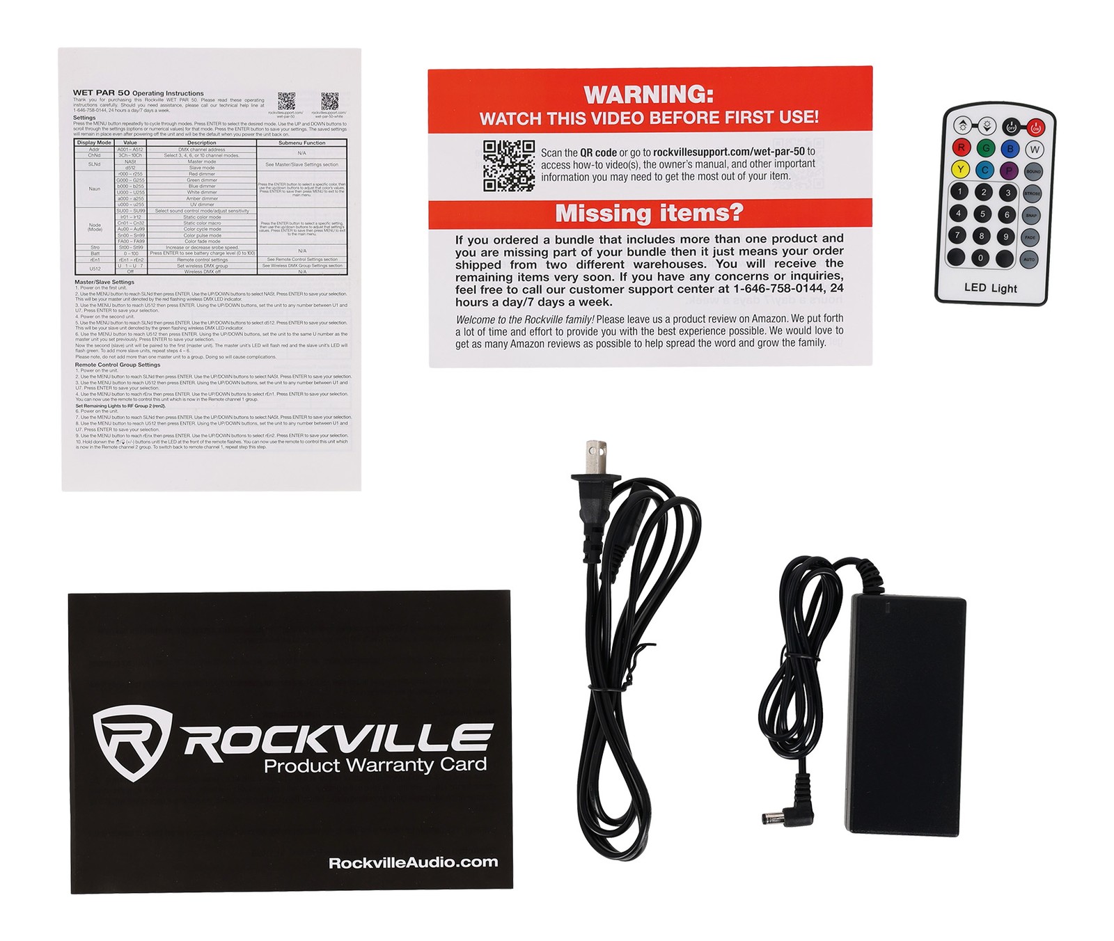 12) Rockville WET PAR 50 Waterproof Battery LED DJ Lights+Wireless DMX+RF Remote
