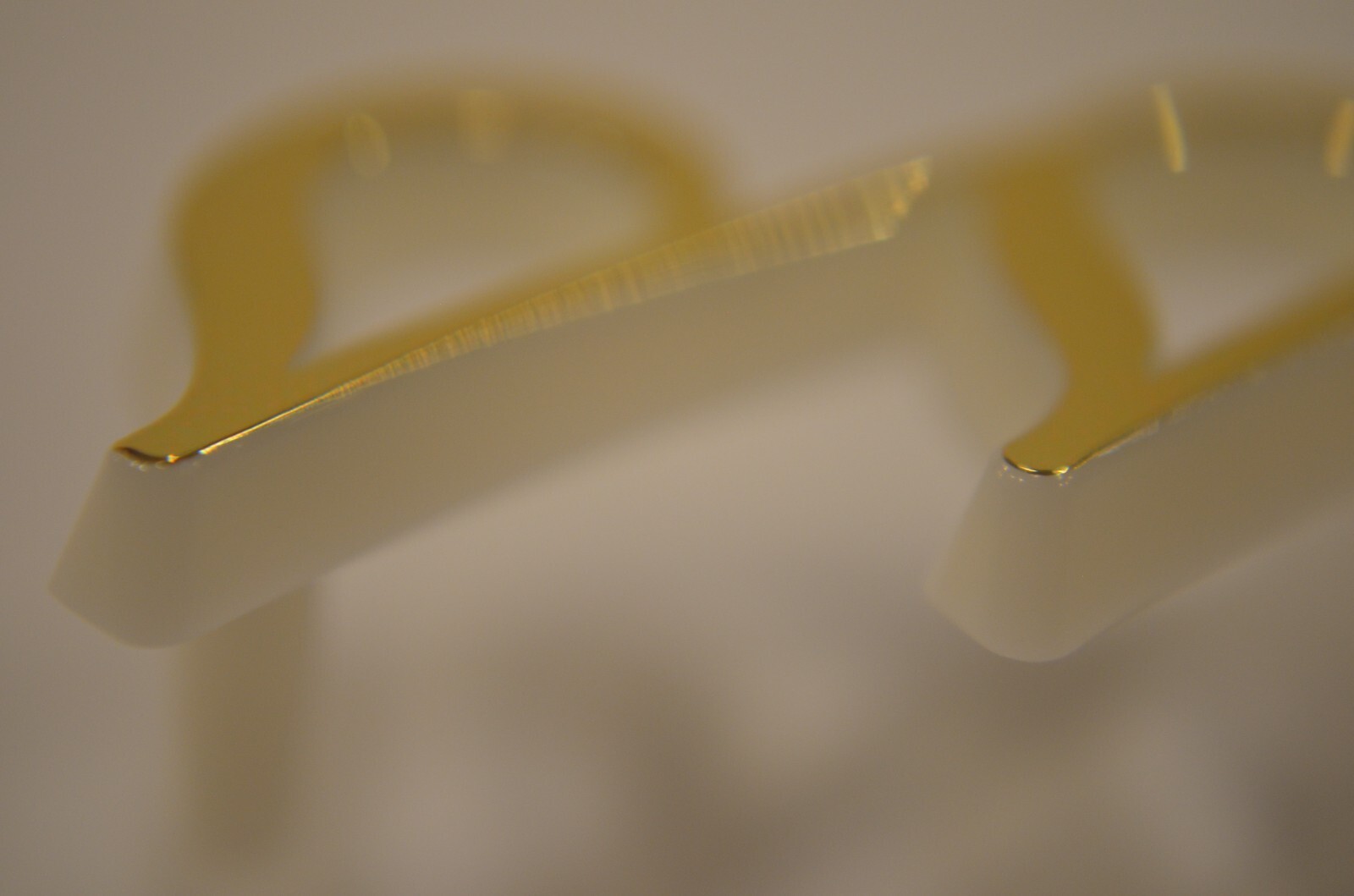 Replica Plexi-Era Marshall Bass Logo Gold/White Accurate Mounting Pin Placement