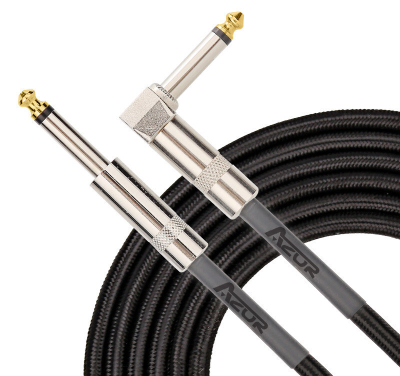 Guitar Audio Cable 10ft Braided Cable Guitar Connector 6.35 Shielded Audio Cable