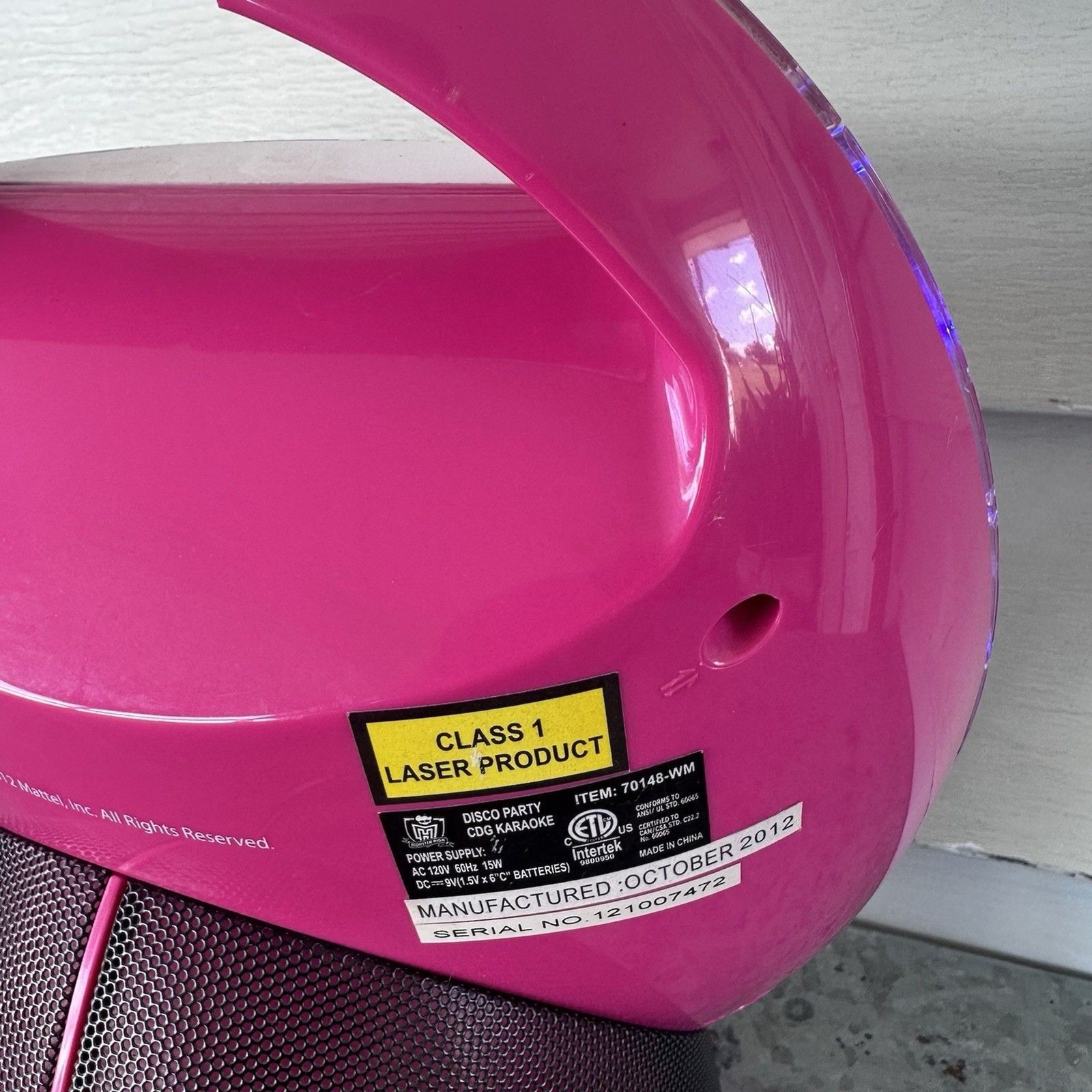 Monster High Disco party CD Player & Karaoke Machine Tested Working READ