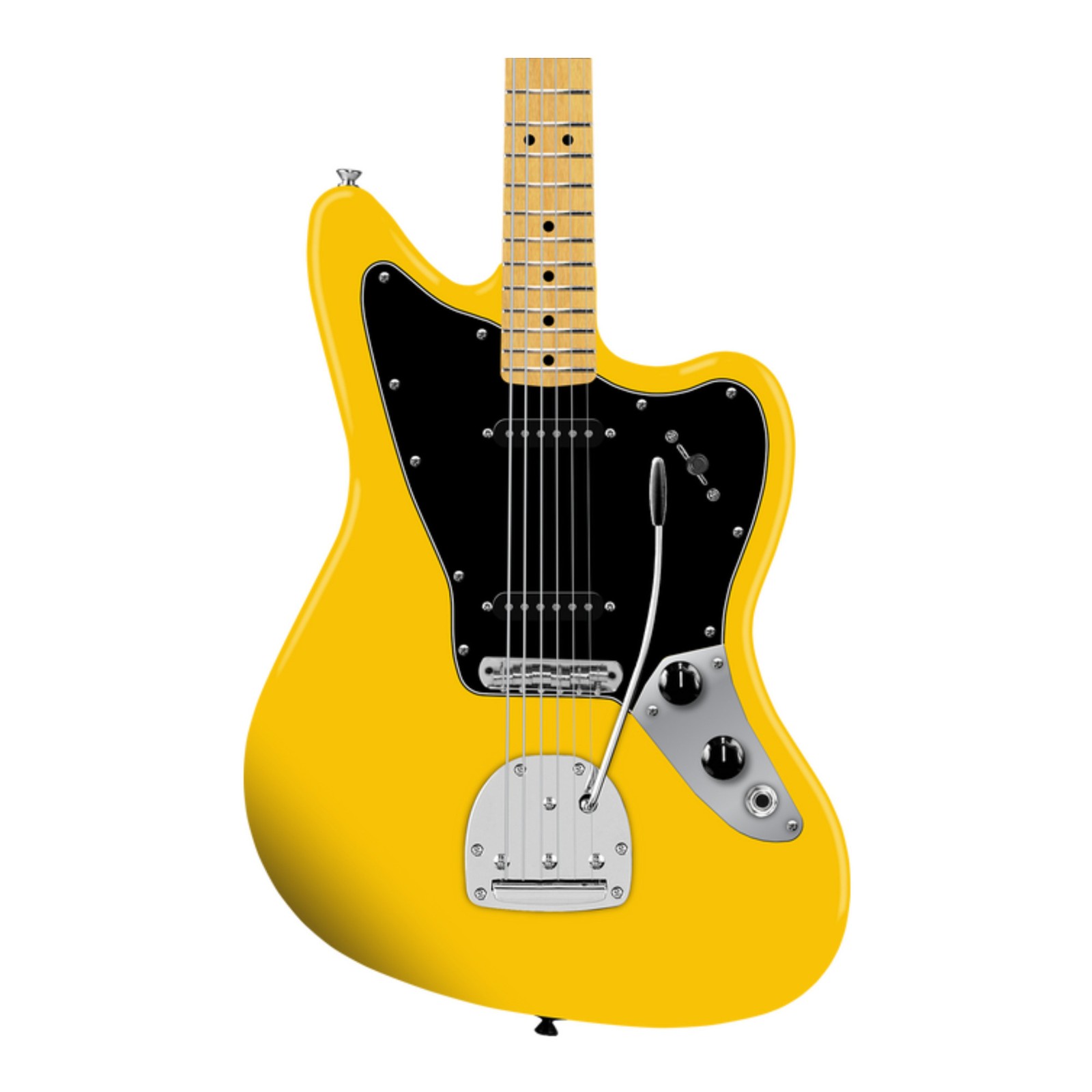 Squier FSR Affinity Jaguar Electric Guitar (Right Handed, Graffiti Yellow)