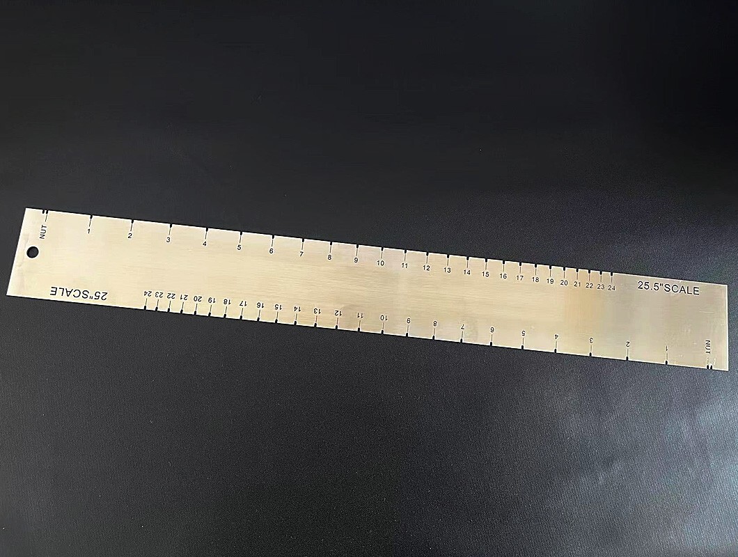 Guitar Neck Fret Scale Template, 25″ & 25.5″