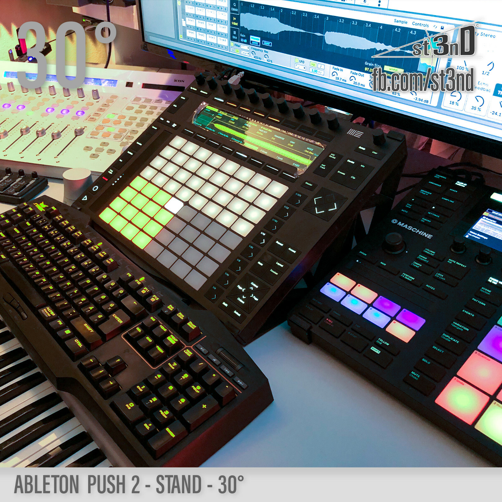ABLETON PUSH 2 STAND – 30 degrees – 3D printed – 100% Buyer satisfaction