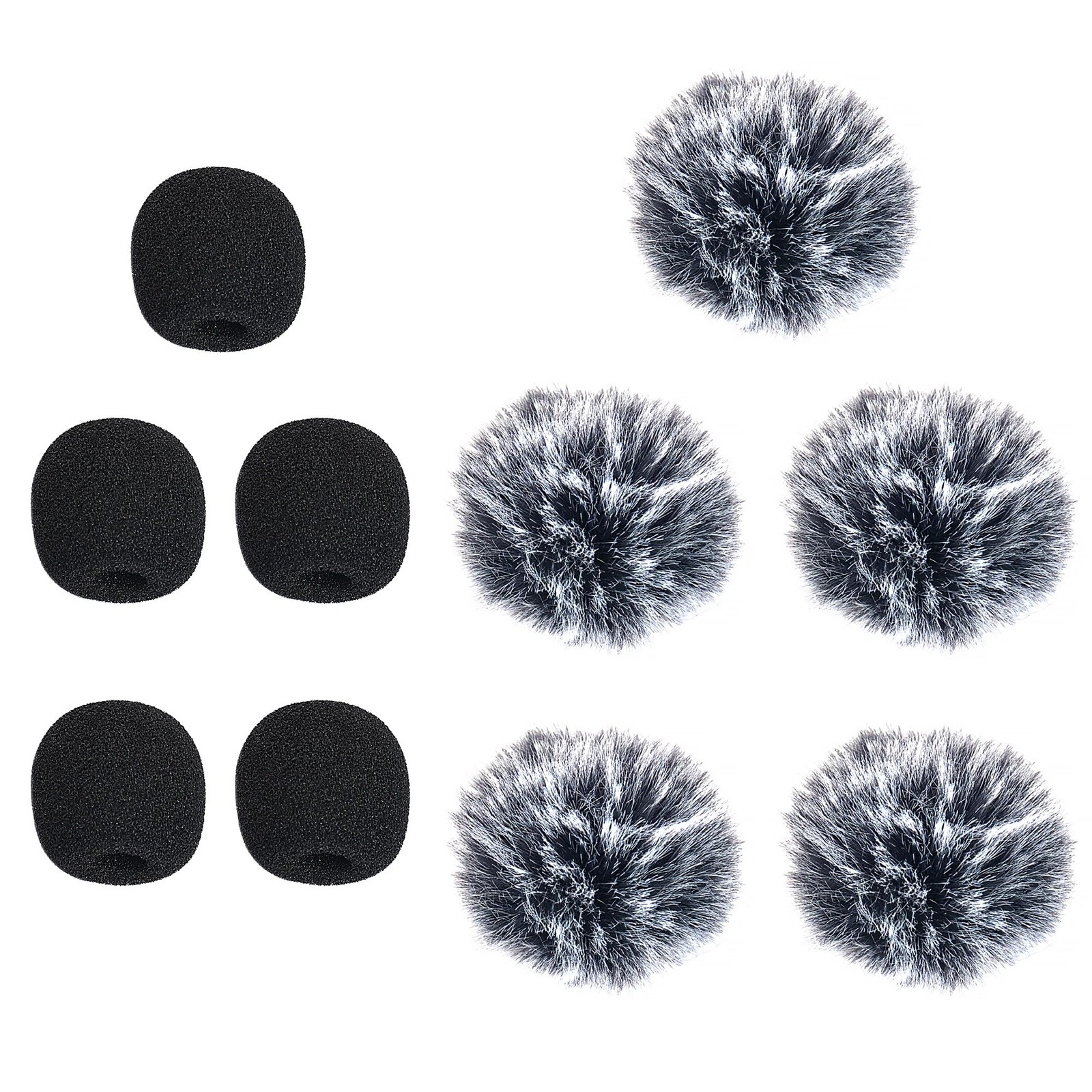 5 Packs Lavalier Microphone Wind Screen Furry Muffs Diameter 1cm Fits Most La…